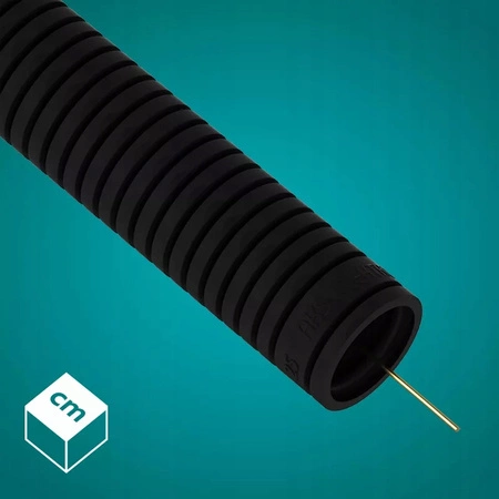 RKGS 25mm 750N vlnitá rúra s pilotom na ochranu káblov 50m čierna AKS ZIELONKA