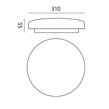 LED stropné svietidlo MOON 18W teplé-studené 31cm SMART + TUYA WIFI KOBI