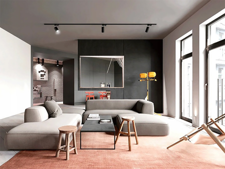 Osvetľovacia prípojnica 1,5 m + 3x GU10 čierno-zlatý reflektor + 6W LED GU10 3000K