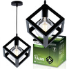 TALUS geometrické štvorcové závesné svietidlo ZWIS pre LED 1x E27 LUMILED