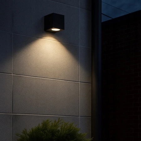 Záhradné svietidlo Vonkajšie fasádne nástenné svietidlo GU10 čierne IP44 Lidia Masterled