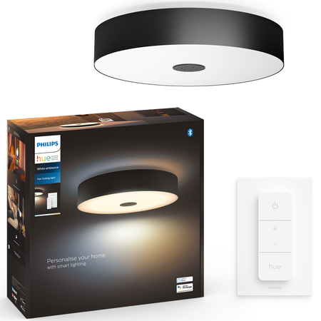 Plafond LED stropné svietidlo na povrchovú montáž 25W 2900lm IP20 White Ambiance TW Black 44cm Smart SMART Zigbee Bluetooth Fair Philips HUE