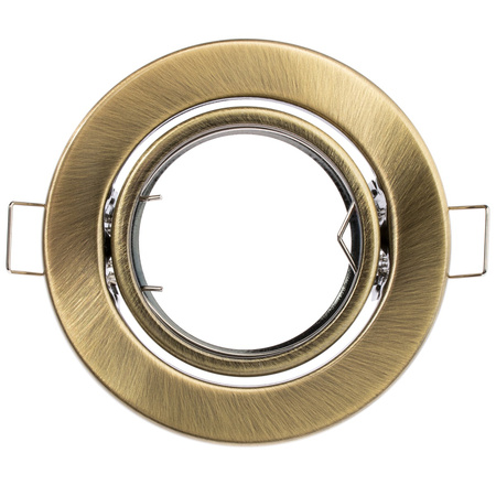 Svietidlo HALOGEN na zapustenú montáž Pohyblivé okrúhle svietidlo GU10 MR16 zo starého plechu