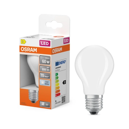 LED žiarovka E27 A60 5,9W = 60W 806lm 4000K neutrálna biela 300° STAR CLASSIC Osram
