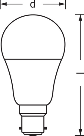 LED žiarovka B22 Traditional 9W = 60W 806lm CCT RGB stmievateľná SMART+ ZigBee Classic Ledvance