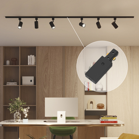 Napájací konektor pre jednofázové zbernice LED osvetlenia čierny EasyLink Philips