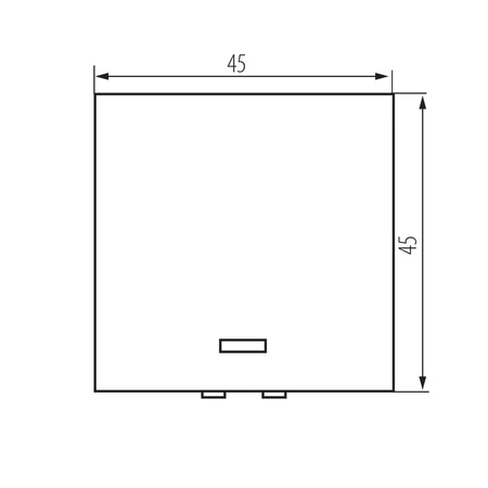 Jednopólový spínač s osvetlením 16A Square White Office Kanlux