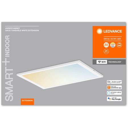 LED panelové svietidlo pod skrinku Inteligentné 6,8W 530lm CCT Stmievateľné 30x20xm Biela SMART+ WiFi Pod skrinku Ledvance