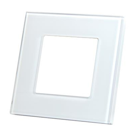 Sklenený rám zásuvky Single White Masterled