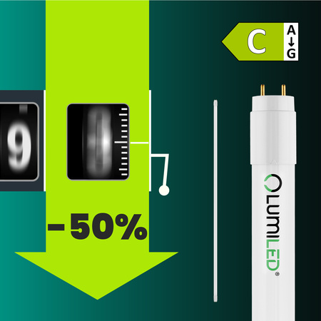 LED žiarivka G13 T8 24W 6500K, studená biela 150cm 160lm/W Lumiled