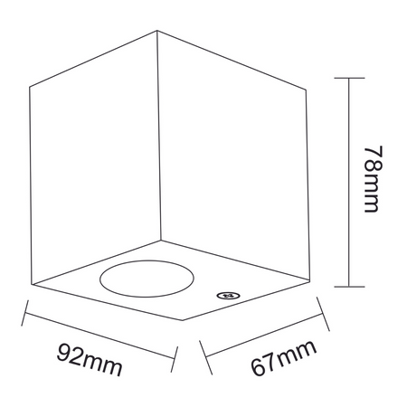 Nástenné vonkajšie fasádne svietidlo GU10 White IP44 Boston Sanico Goldlux