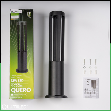 Vonkajšie stojace stožiare Záhradná lampa 12W LED 4000K QUERO 60cm LUMILED