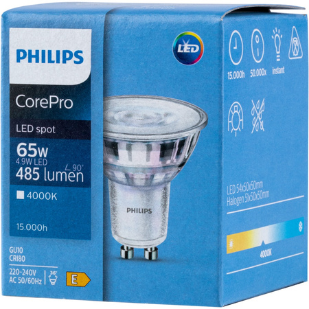 LED žiarovka GU10 4,9W = 65W 485lm 4000K neutrálna biela 36° PHILIPS