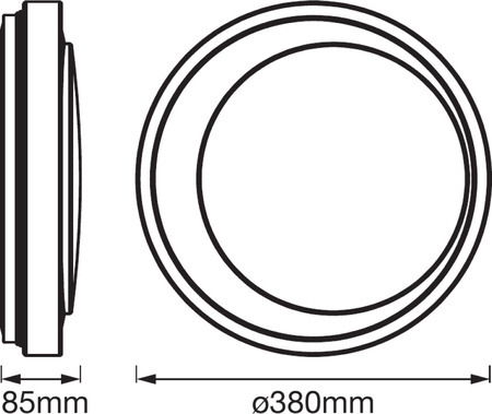Plafond LED stropné svietidlo Povrchová montáž 26W 1500lm CCT Stmievateľné Okrúhla sivá SMART+ WiFi Moon Ledvance