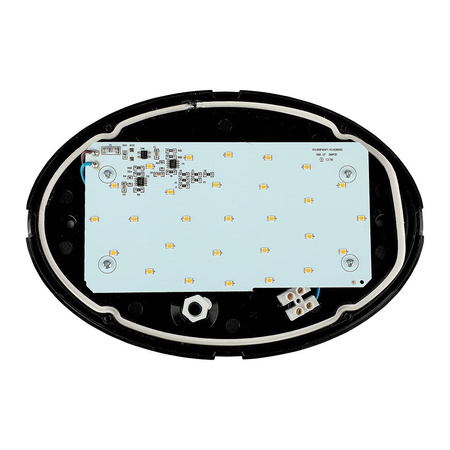LED stropné svietidlo 12W 3000K 840lm IP54 Oval Black VT-8010 V-TAC