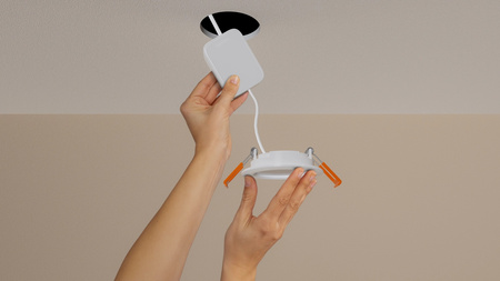 3x LED panel zapustený do podhľadu 8,3 W 1000 lm IP44 Biela a farebná atmosféra RGB + TW Black Smart SMART Zigbee Bluetooth Slim Downlights Philips HUE