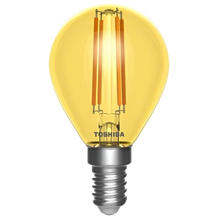 LED žiarovka E14 G45 4,5W teplá biela Filament TOSHIBA