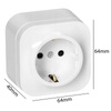 Povrchová jednozásuvka Schuko 2P+Z biela TODO ORNO