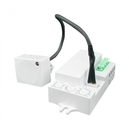 Mikrovlnný senzor pohybu a súmraku so sondou biely 15 m 360° CM Ecolight