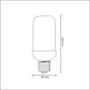 LED žiarovka T60 E27 3W lm 1400K teplá biela 270° Decorative FLAME Sanico Goldlux