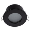 Kruhové halogénové svietidlo na zapustenú montáž Čierny AQUS + LED žiarovka GU10 3W 4000K neutrálna biela 120° Lumiled