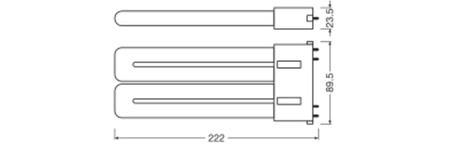 LED žiarivka 2G10 20W = 36W 2500lm 4000K neutrálna biela Dulux F EM & AC Ledvance