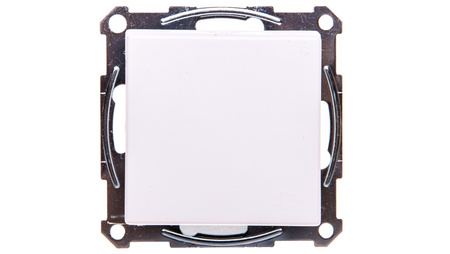 Merten System M Jednoduchá 16A zásuvka Schuko IP20 so žalúziou a klapkou biela MTN2310-0325