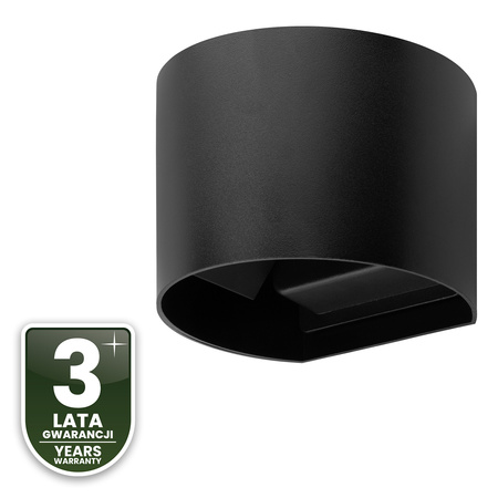 Záhradné nástenné svietidlo LED G9 nastaviteľné okrúhle hore dole čierne PYXIS LUMILED