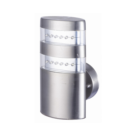 Záhradné nástenné svietidlo MALTA LED 2,4W Straight Chrome Volteno