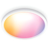 Plafond LED povrchová stropná lampa 22W 2600lm 2700-6500K RGB + TW 42,3cm biela okrúhla Smart SMART WiFi Bluetooth App Superslim WiZ