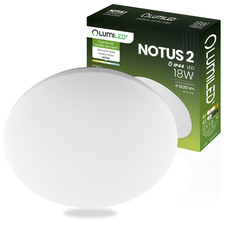 LED stropný plafón 18W NOTUS 2 Round IP44 33 cm LUMILED