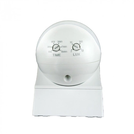 PIR senzor pohybu a súmraku IP44 povrchová montáž biely 12m 180° CP Ecolight