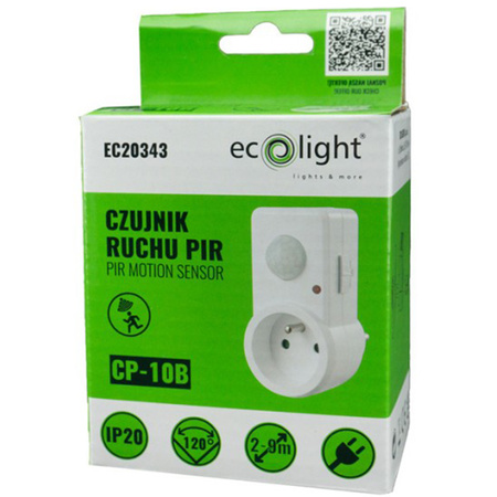 PIR senzor pohybu a súmraku pre kontaktné biele osvetlenie 9m 120° CP Ecolight