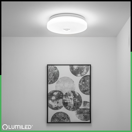 LED plafón na povrch 18W NOTUS 2 Round Motion Sensor IP44 33 cm LUMILED