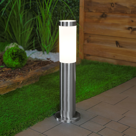 Vonkajšia záhradná lampa E27 INOX PIPE 45cm Lilium Lumiled