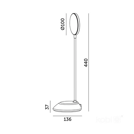 LED 5W 200lm CCT 270° dobíjateľná modrá stolová lampa Visua Kobi