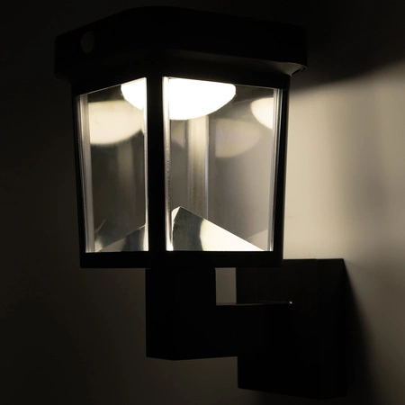 Solárne nástenné svietidlo LED fasádne svietidlo 4000K IP44 Senzor pohybu a súmraku MULION LUMILED