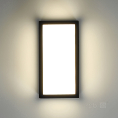 Vonkajšia nástenná lampa LED 10W 460lm 4000K neutrálna biela IP54 Black Entera Kobi