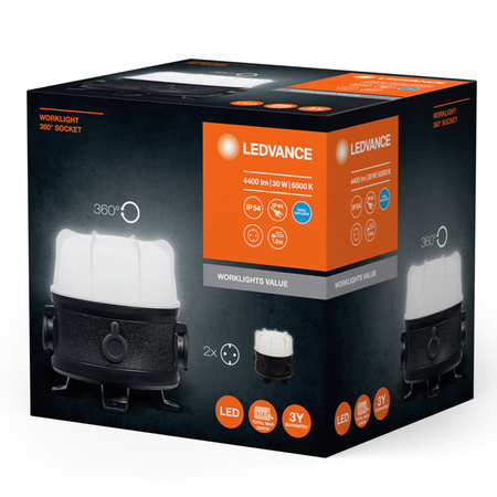 Pracovné svetlo Halogénové LED reflektory 30W 3700lm 6500K 360° pracovné svetlo LEDVANCE