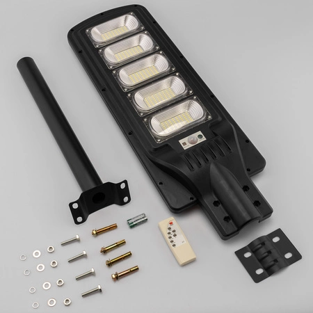 LED solárne pouličné svietidlo 1800W 6500K s rukoväťou a diaľkovým ovládaním