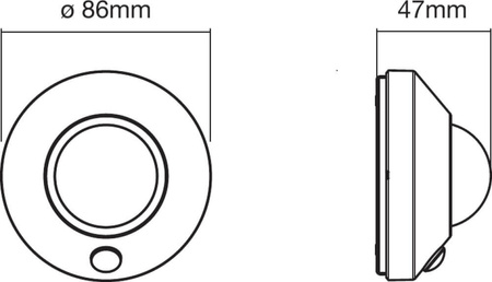Nočné LED svietidlo 1,70 W 105 lm 4000K strieborné so senzorom pohybu Nightlux Ceiling Ledvance