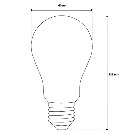 LED žiarovka E27 A60 15W = 120W 1952lm 6500K studená biela 260° LUMILED
