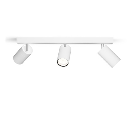 Reflektorové stropné svietidlo 3x GU10 IP44 biele Idris Philips