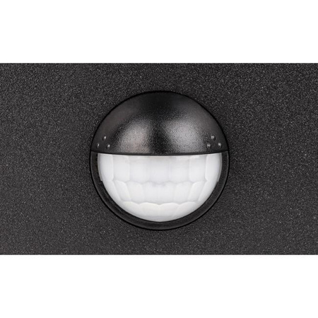 Vonkajšie fasádne nástenné svietidlo LED 12W 550lm 4000K neutrálna biela 120° čierne IP54 so snímačom pohybu Clark Masterled