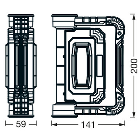 LED reflektor Halogénové dobíjateľné pracovné svetlo 7W Prenosné pracovné svetlo Ledvance