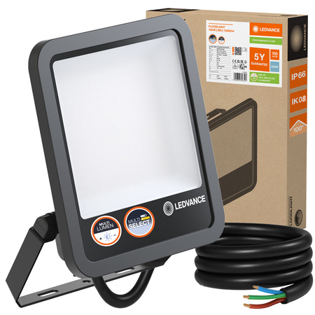 LED reflektor Vonkajšie reflektory 125W 15000lm 6500K IP66 Čierne reflektory Ledvance