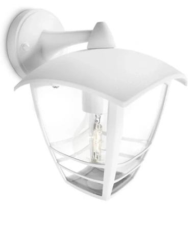 Záhradné nástenné svietidlo Vonkajšia lampa E27 IP44 White Creek Philips
