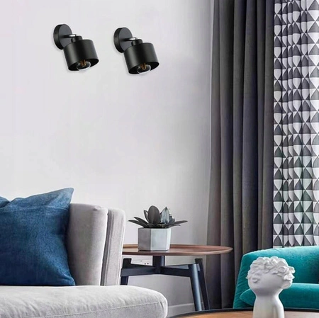 Spot E27 Pohyblivá čierna nástenná lampa Elza Masterled Reflektor Nástenná lampa