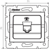 Telefónna zásuvka RJ11 štvorcová biela LOGI Kanlux