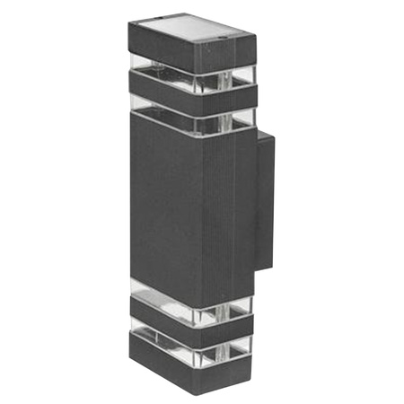 Záhradné svietidlo Vonkajšie fasádne nástenné svietidlo GU10 120° čierne IP54 Inez Masterled